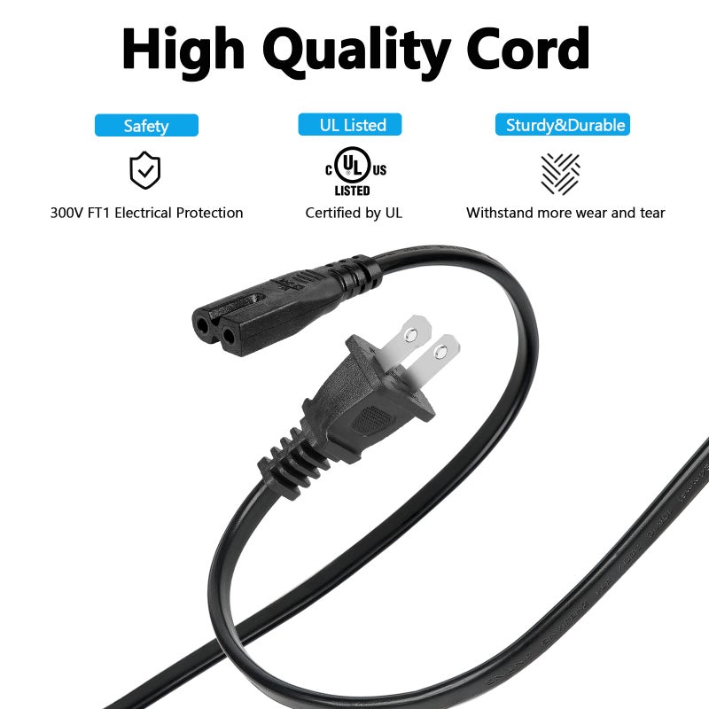 Olort AC Power Cord Cable Compatible with Brother, Singer, White, bernina, Baby-Lock, Viking, Pfaff Sewing Machine - Image 3